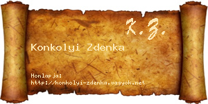 Konkolyi Zdenka névjegykártya